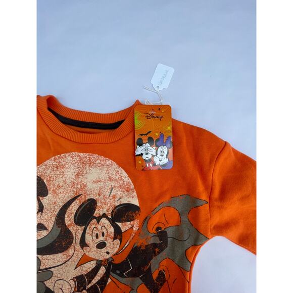 DISNEY, SIZE 2T, HALLOWEEN SWEATSHIRT, ORANGE - Picture 3 of 3
